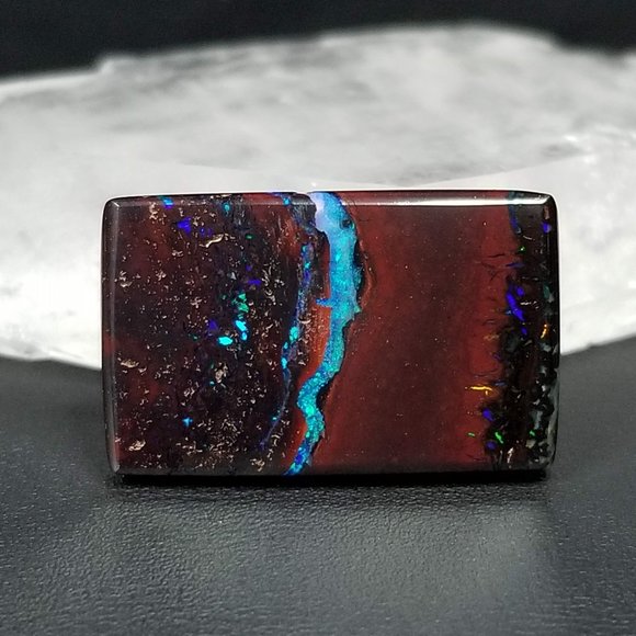 Exquisite Australian Koroit Opal * 21.88 x 13.66 x 3.20mm * amazing boulder opal - Picture 11 of 15
